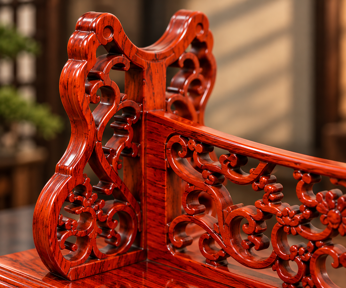 Traditional Chinese Solid Wood Sword Stand – Hand-Carved Display Rack