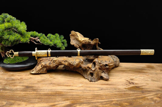 【莲花装环首明剑】Lotus Ring Pommel Ming Jian – Hand-Forged 60Si2Mn Steel