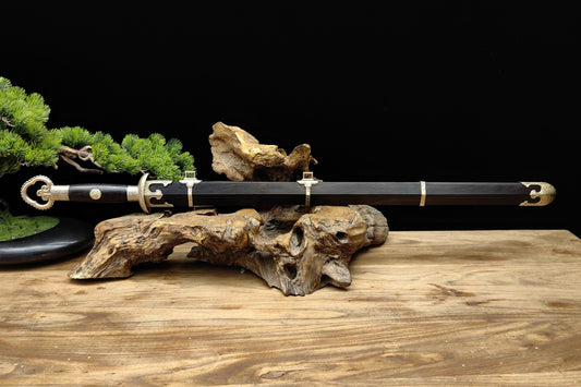 【月牙格环首宋剑】Crescent Guard Ring Pommel Song Dynasty Jian – Hand-Forged Spring Steel