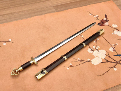 【Ruyi如意】-Ruyi Pommel Song Jian with Crescent Guard and Plain Copper Fittings