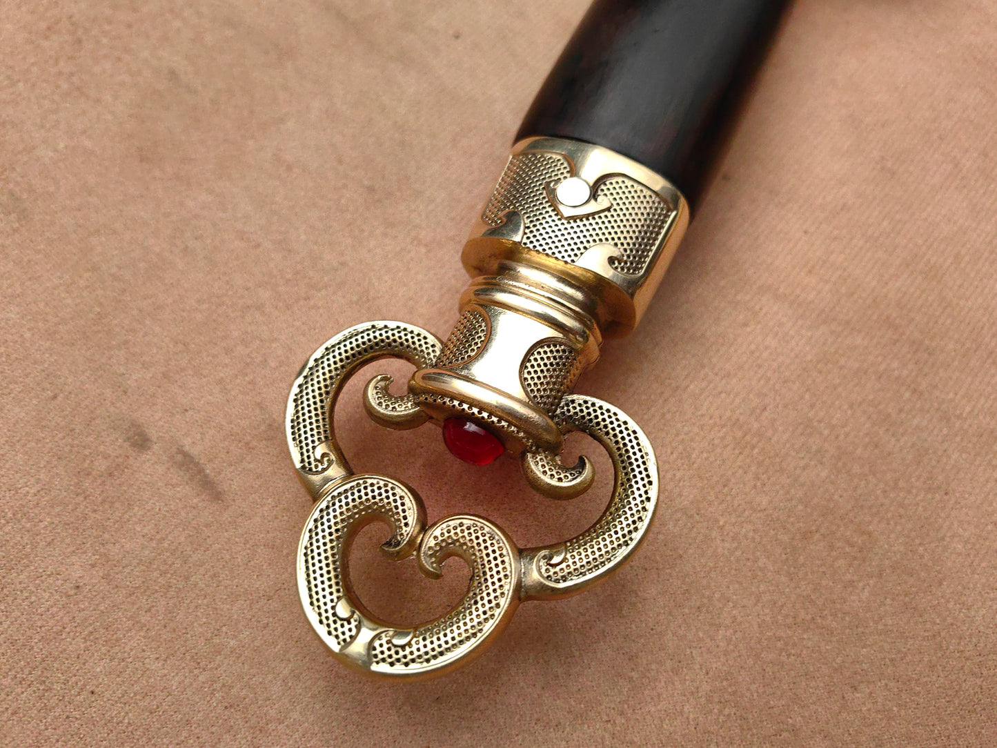 【Ruyi如意】-Ruyi Pommel Song Jian with Crescent Guard and Plain Copper Fittings