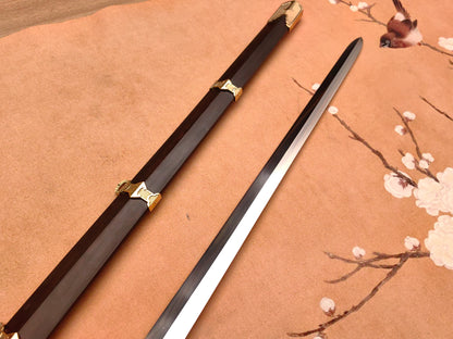【Ruyi如意】-Ruyi Pommel Song Jian with Crescent Guard and Plain Copper Fittings