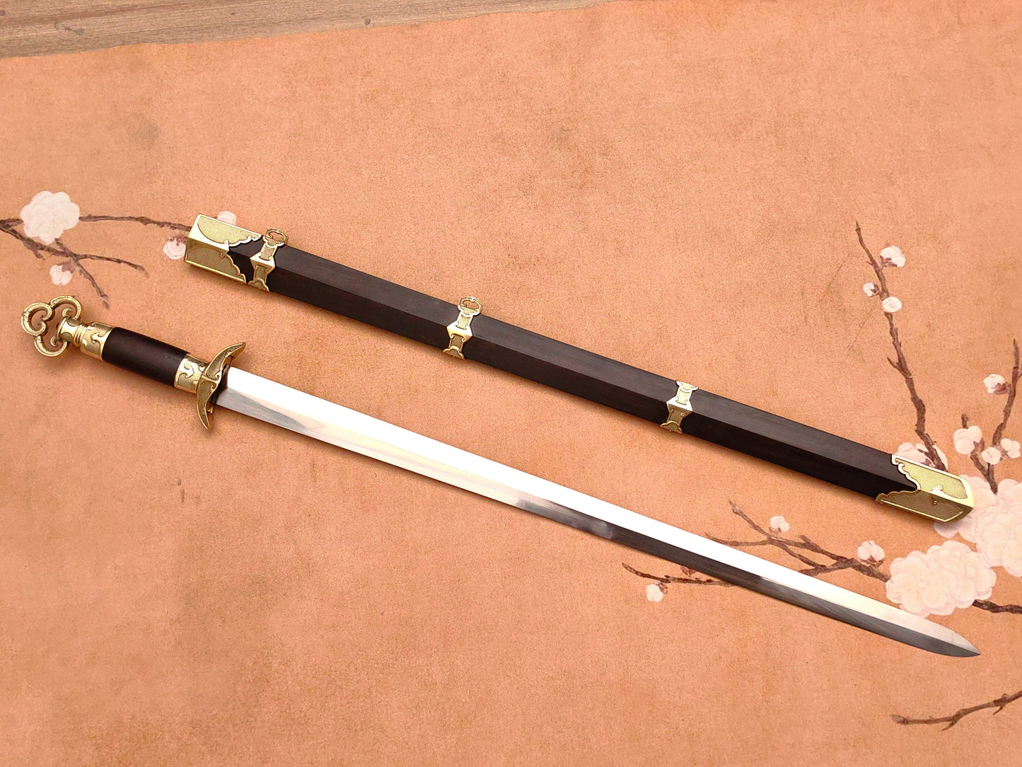 【Ruyi如意】-Ruyi Pommel Song Jian with Crescent Guard and Plain Copper Fittings