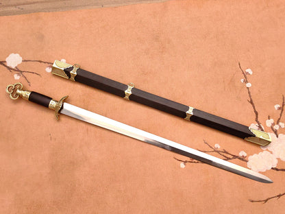 【Ruyi如意】-Ruyi Pommel Song Jian with Crescent Guard and Plain Copper Fittings