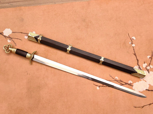 【Ruyi如意】-Ruyi Pommel Song Jian with Crescent Guard and Plain Copper Fittings