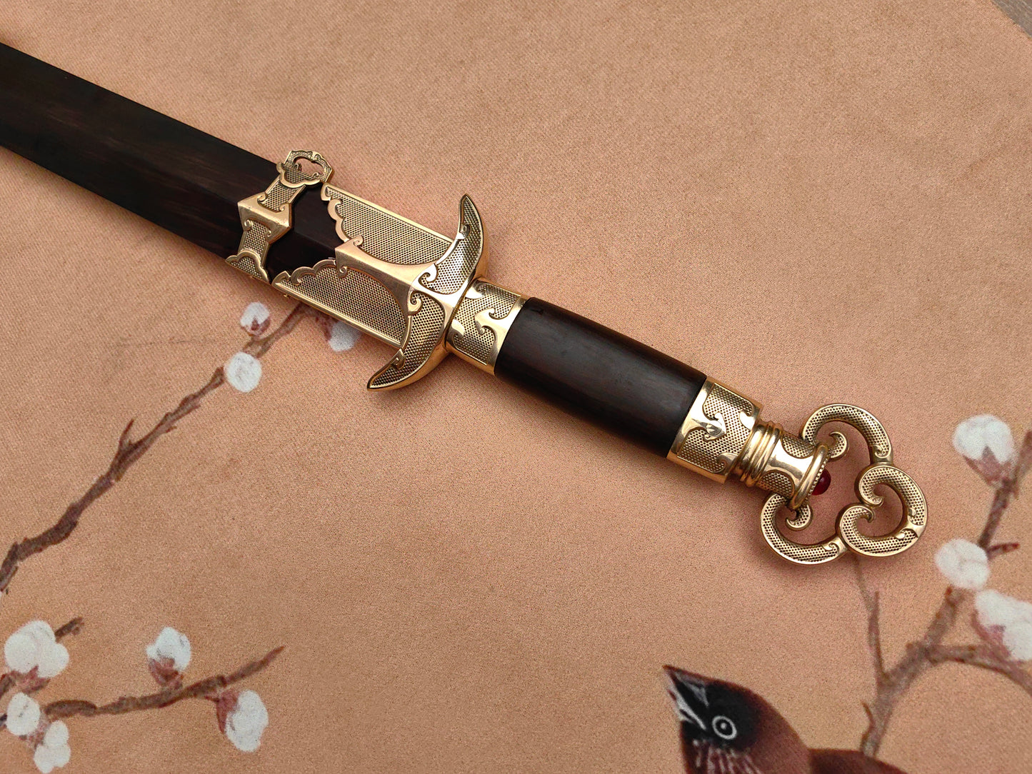 【Ruyi如意】-Ruyi Pommel Song Jian with Crescent Guard and Plain Copper Fittings