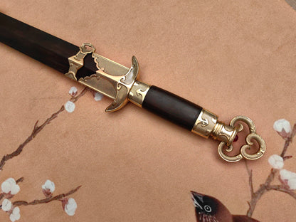 【Ruyi如意】-Ruyi Pommel Song Jian with Crescent Guard and Plain Copper Fittings