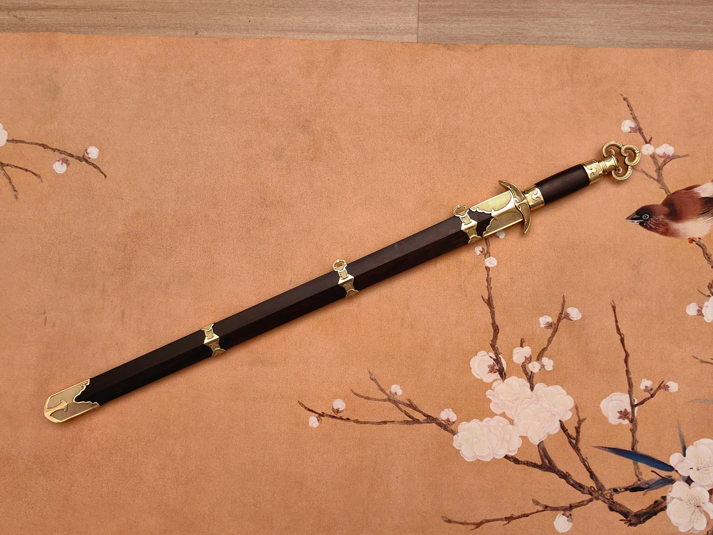 【Ruyi如意】-Ruyi Pommel Song Jian with Crescent Guard and Plain Copper Fittings