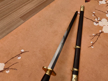 【莲花装环首明剑】Lotus Ring Pommel Ming Jian – Hand-Forged 60Si2Mn Steel