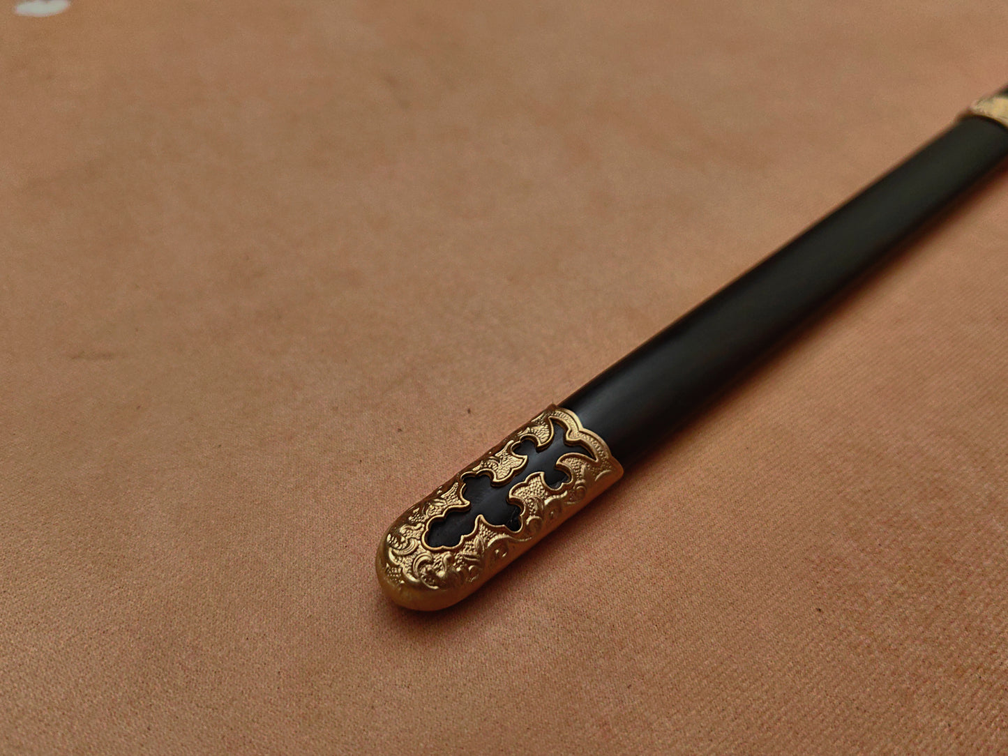 【铜装黑檀木锰钢小龙泉剑】Lightweight Longquan Sword – 65Mn Spring Steel, Brass Fittings, Ebony Mounts