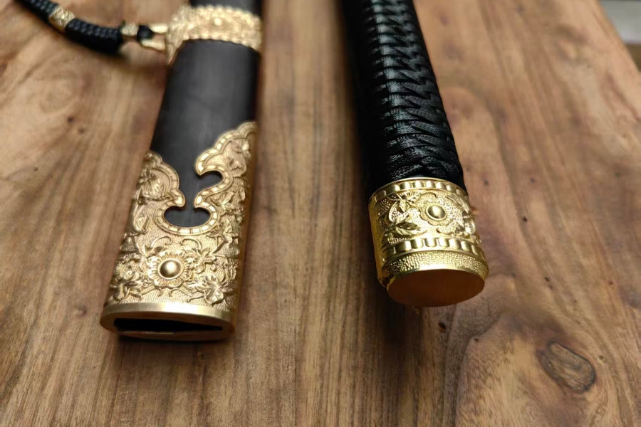 【铜装锰钢黑檀鞘苗刀】Hand-Forged Miaodao | 60Si2Mn Spring Steel Long Saber