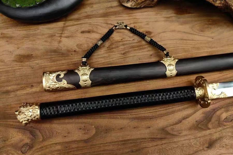 【铜装锰钢黑檀鞘苗刀】Hand-Forged Miaodao | 60Si2Mn Spring Steel Long Saber