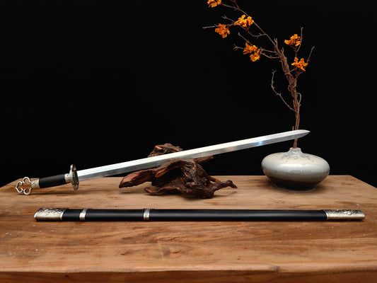 【莲花装环首明剑】Lotus Ring Pommel Ming Jian – Hand-Forged 60Si2Mn Steel