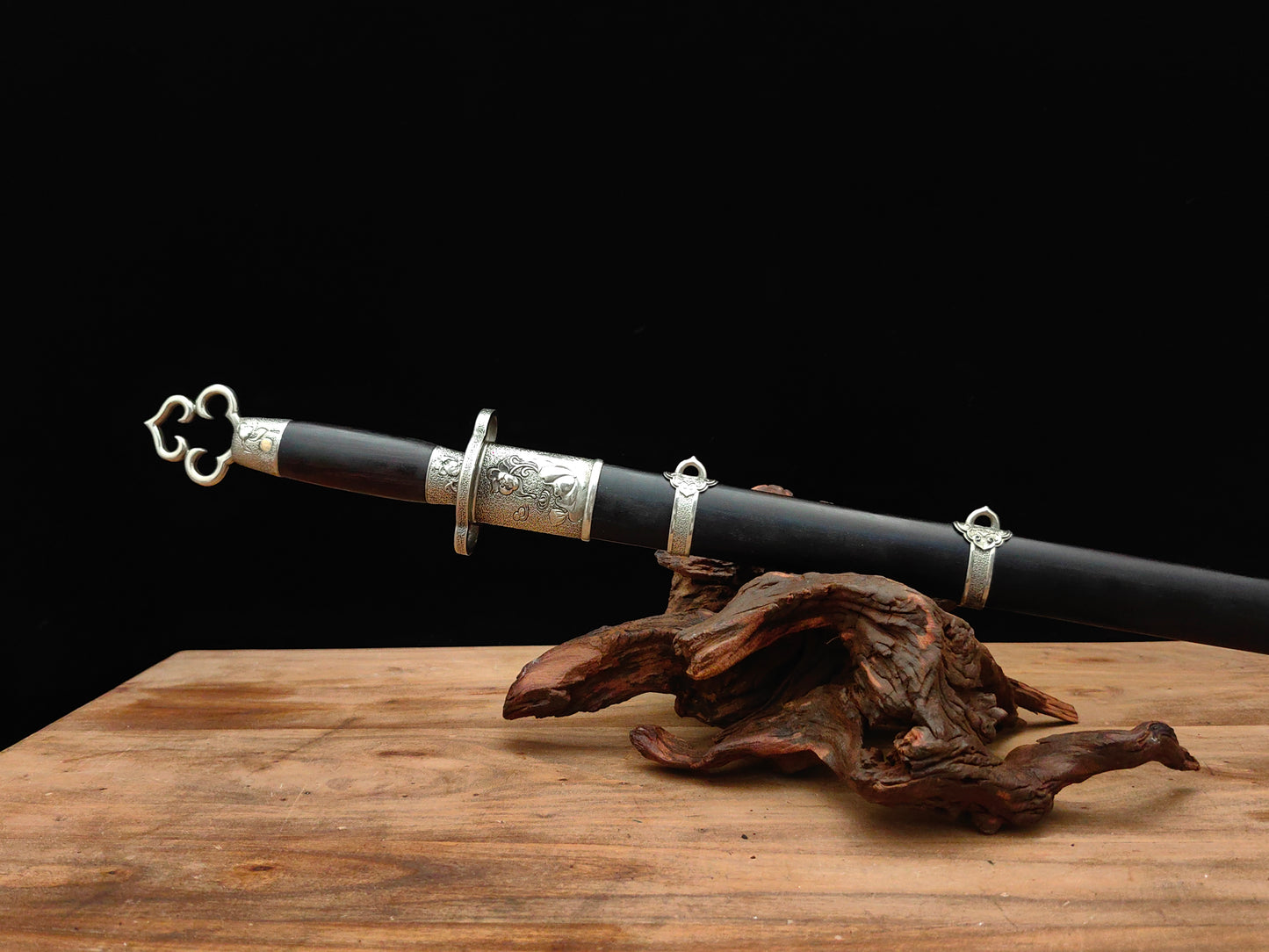 【莲花装环首明剑】Lotus Ring Pommel Ming Jian – Hand-Forged 60Si2Mn Steel