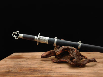 【莲花装环首明剑】Lotus Ring Pommel Ming Jian – Hand-Forged 60Si2Mn Steel