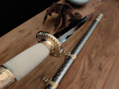 Winter Plum Jian (傲雪寒梅剑) – Hand-Forged Chinese Sword with Stainless Steel Scabbard