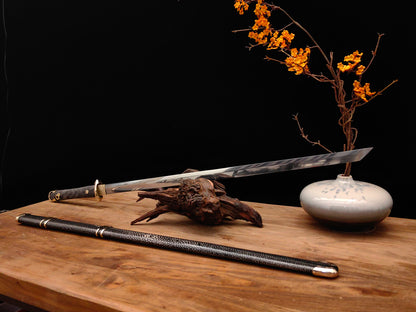 Tang Dao with Crossguard and Pommel (Genuine Rayskin Edition)