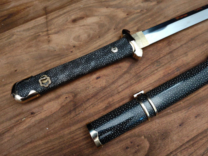 Tang Dao with Crossguard and Pommel (Genuine Rayskin Edition)