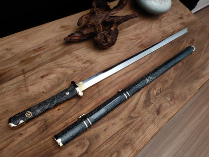 Tang Dao with Crossguard and Pommel (Genuine Rayskin Edition)