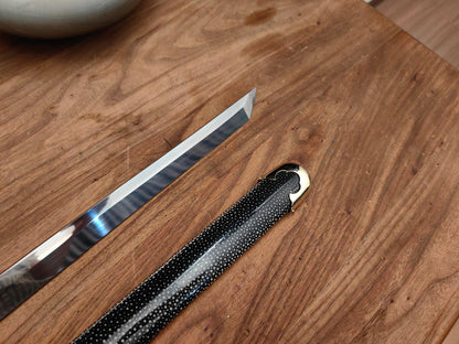 Tang Dao with Crossguard and Pommel (Genuine Rayskin Edition)