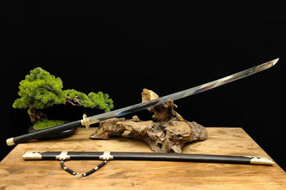 【铜装锰钢黑檀鞘苗刀】Hand-Forged Miaodao | 60Si2Mn Spring Steel Long Saber